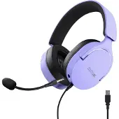 Trust Gaming GXT 490P Fayzo Gaming Headset USB 7.1 Surround Sound, 50mm Treiber, 35% Recyclingkunststoff, Mikrofon mit Geräuschunterdrückung, RGB Over-Ear Kopfhörer für PC PS5 - Purpur