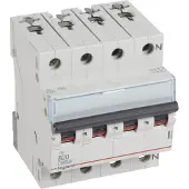 Legrand 404141 TX3 Leitungsschutzschalter B-Charakteristik, 20A, 3-polig+N, 10kA, 400VAC, 4TE