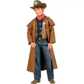 Widmann Western Cowboy Mantel:mantel, Weste, Sheriffstern, Halstuch
