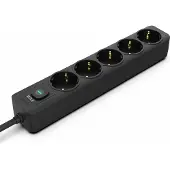 Inca IPW-44SY, 5 AC-Ausgänge, 230 V, 3680 W, 16 A, Schwarz, 1,5 m