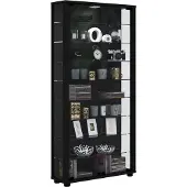 Hioshop Sammel Stand Vitrine Holz Glas Lumo Maxi
