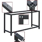 Wiltec Werkbankgestell 125 x 50 x 80 cm, Tischgestell belastbar bis 250 kg, Werkbank Untergestell mit höhenverstellbaren Füßen bis 83,5 cm