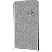MAUL Stellwandsystem MAULcocoon Akustik, B 1000 x H 1800 mm, dunkelgraue Oberfläche, silber