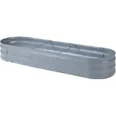 Casa.pro Pflanzbeet ‘Alfedena’ verzinkter Stahl oval 171 x 50 x 25 cm Anthrazit