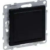 Legrand SEANO Blindabdeckung & Mosaic-Adapter, Schwarz lackiert, 1 Stk.
