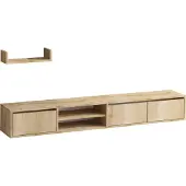 Skye Decor , Heka- HekaMRD, Saphireich, TV-Schränke, 12x40x15 cm, 100% Melaminbeschichtete Partikelplatte