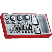 Teng Tools Vergrößerungs- / Reduzieradapter-Satz Knarre 185800109 25mm 32mm 50mm 70mm Chrom-Vanadium-Stahl 1.3kg