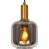 Lucide JOANET - Pendelleuchten - Ø 16 cm - 1xE27 - Rauchfarbe Grau, Smoky