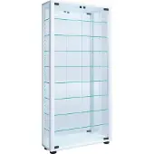 Hioshop Sammel Stand Vitrine Holz Glas Lumo Maxi Spiegel