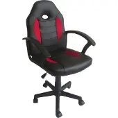 HTI Schreibtischstuhl Junior höhenverstellbar ergonomischer Drehstuhl Schwarz-Rot