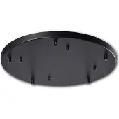 ISOLED Deckenbaldachin rund, schwarz, für 5-Fachabhängung