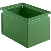 Schäfer Shop Stapelbox, 3,6 l, 8 kg, L 200 x B 140 x H 130 mm, Stahl, RAL 6011 (resadagrün)