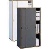 VCM Büroschrank Schiebetüren Salia 3fach B60