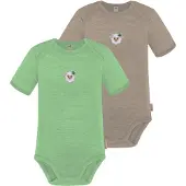 Normani 2er Set Baby Merino Body Kurzarm „Tauranga" - 9293