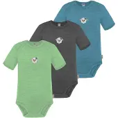 Normani 3er Set Baby Merino Body Kurzarm „Tauranga" - 9295