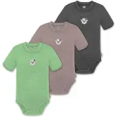 Normani 3er Set Baby Merino Kurzarmbody „Tihoi" - 9319
