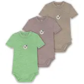 Normani 3er Set Baby Merino Kurzarmbody „Tihoi" - 9323