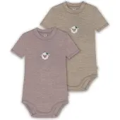 Normani 2er Set Baby Merino Kurzarmbody „Tihoi" - 9321