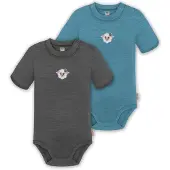 Normani 2er Set Baby Merino Kurzarmbody „Tihoi" - 9317