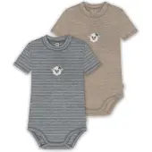 Normani 2er Set Baby Merino Kurzarmbody „Tihoi" - 9321