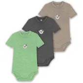 Normani 3er Set Baby Merino Kurzarmbody „Tihoi" - 9323