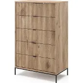 Vicco Kommode Eliza Viking Oak 76 x 120 cm mit 5 Schubladen, Model 49501