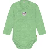 Normani Merino Baby-Body langärmeliger Wickelbody aus Merinowolle - 9341