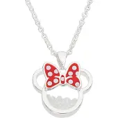 Disney MINNIE - Collier Anniversaire en Laiton Plaqué Argent - Octobre