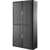PaperFlow Rollladenschrank easyOffice, 4 Fachböden, Höhe 2040 mm, anthrazit / anthrazit