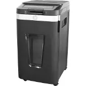 HP Pro Shredder Auto 400MC Aktenvernichter mit Partikelschnitt P-5, 2 x 12 mm, bis 400 Blatt, schwar