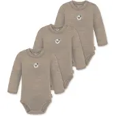 Normani 3er Pack Baby Merino Langarmbody „Tuai" - 9399