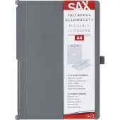 SAX design Klemmbrett 2-750-01 DIN A5 auf DIN A4 grau Kunststoff