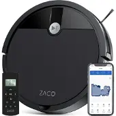 Zaco V4 Max Saugroboter ohne Wischfunktion und Fernbedienung, 3000Pa, für Tierhaare und Teppiche, 100 m² Reinigung in Bahnen, 300ml, mit Alexa & App