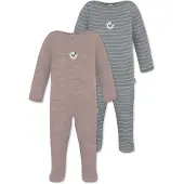 Normani 2er Pack MERINO Baby Merino Strampler „Levin" - 9413