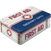Nostalgic Art Vorratsdose Flach First Aid Blue - Emergency Supply Unisexneutral209 - Motorradzubehör - Geschenkideen