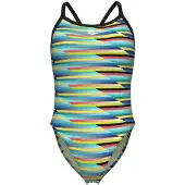 Arena Damen Schwimmanzug RACING STRIPE SWIMSUIT XCRISS CROSS
