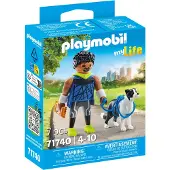 Playmobil Mein Leben - Jogger mit Border Collie - 71740 - 7 Teil - - One Size - Spielzeugfiguren