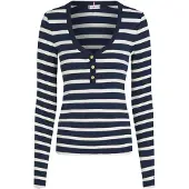 Tommy Hilfiger Bluse Henley WW0WW43905 Dunkelblau Slim Fit