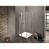 Dusbad Duschkabine/ Duschabtrennung Vital 2 Drehtür an Festteil links + Duschwand rechts (Kombination)