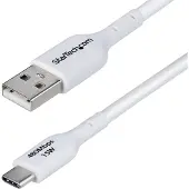 StarTech.com .com 3m USB-A auf USB-C Ladekabel, Laden und Synchronisieren, 3A Schnellladekabel, USB 2.0 Datenübertragung, TPE-Mantel, Stecker-Stecker, Weiß, 3 m, USB A, USB C, USB 2.0, 0,48 Gbit/s, Weiß