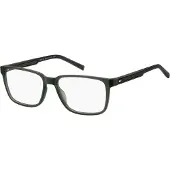 Tommy Hilfiger TH 2206 Herren-Brille inkl. Gläser Vollrand Eckig Kunststoff-Gestell 54/16/145, grün