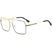 Dsquared2 D2 0157 Herren-Brille inkl. Gläser Vollrand Eckig Metall-Gestell 60/15/145, gold