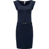 Ragwear Sommerkleid "Sommerkleid Tagg", Damen, Gr. XXL, N-Gr, blau (midnight), Obermaterial: 95% Viskose CV. 5% Elasthan EL., Kleider Sommerkleid