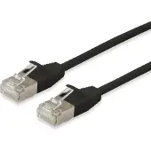 Equip Cat.6A F/FTP Slim-Patchkabel, 7.5m, Schwarz, 7,5 m, Cat6a, F/FTP (FFTP), RJ-45, RJ-45, Schwarz
