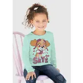 Paw Patrol Langarmshirt Druck mit Glitzerdetails