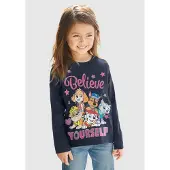 Paw Patrol Langarmshirt Schriftzug mit Team