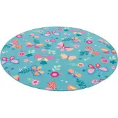 Snapstyle Kinder Spiel Teppich Schmetterling Rund