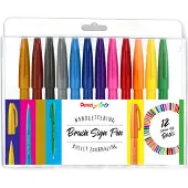 Pentel Brush Sing Ses15-12 Marker 12 Einheiten