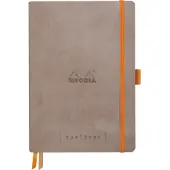 Rhodia Rhodiarama Goalbook A5 mit flexiblem Einband, 120 Blatt elfenbein 90g, kariert - Taupe 117764C
