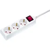As Schwabe as-Schwabe 3-fach Steckdosenleiste Schalter 230V 16A 5m Mehrfachsteckdose IP20